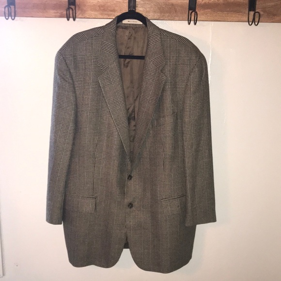 Ralph Lauren Brown herringbone tweed Blazer 46T sports coat Polo Vintage - Picture 5 of 16